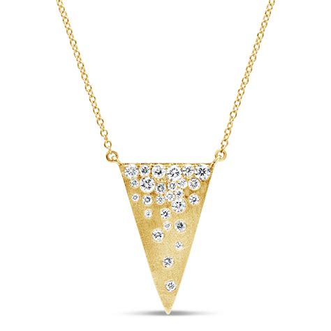 necklace with triangle pendant